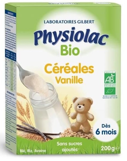 Physiolac Bio Céréales Vanille 200g